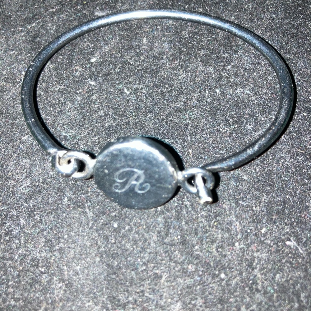 Sterling Silver Initial Bracelet (R)